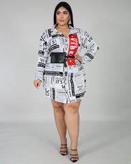 Vibes Flash Plus Size Dress