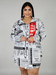 Vibes Flash Plus Size Dress