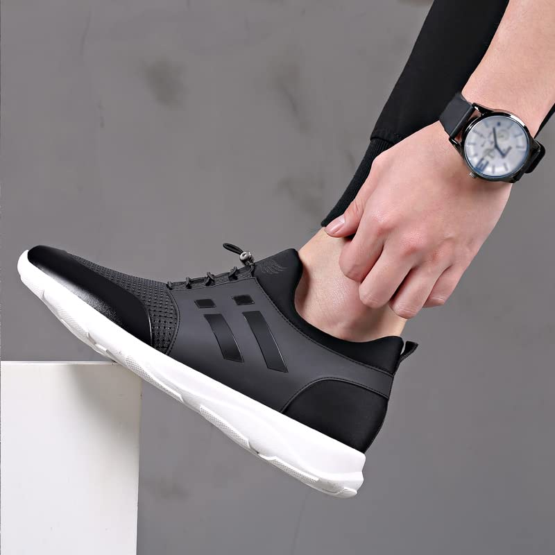 Air Wings Leather Knitted Sneakers (Normal & Increased 2.36 IN)