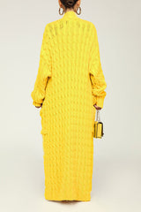 Trending Cable Knit Cardigan With Dual Pocket