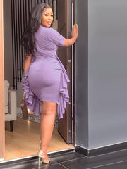 Ruched Midi Slim Dress