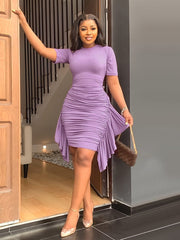 Ruched Midi Slim Dress