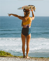 SANTIAGO PATCHWORK CROP BIKINI SET