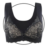 Plus Size Front Closure Extra-Elastic Breathable Front Bra