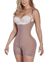 Full Body Short Shaper With Zipper Thin Straps