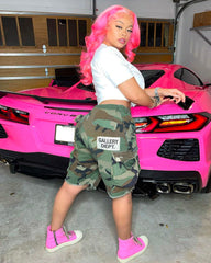 Attention Cool Girl CAMO Shorts