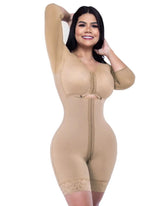 Hook Long Sleeve Women Shapewear With Bra