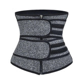 Flatten Tummy Grey Sticker Closure Plus Neoprene Waist Cincher Fat Burner