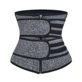Flatten Tummy Grey Sticker Closure Plus Neoprene Waist Cincher Fat Burner