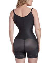Full Body Short Shaper With Zipper Thin Straps