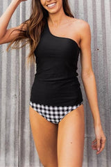 THE TROPICAL PARADISE TANKINI IN BLACK