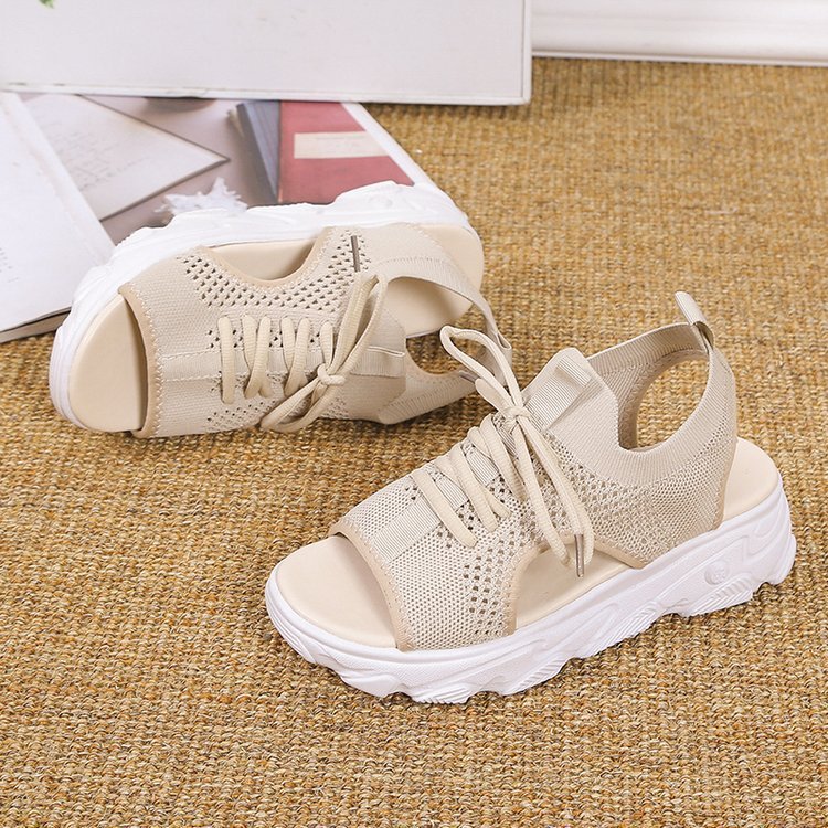 2022 New Fish Mouth Thick Sole Casual Shoes