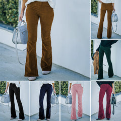 Casual Corduroy Flare Lounge Pants