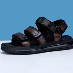 Cushioned Soft-Soled Textured Sandals