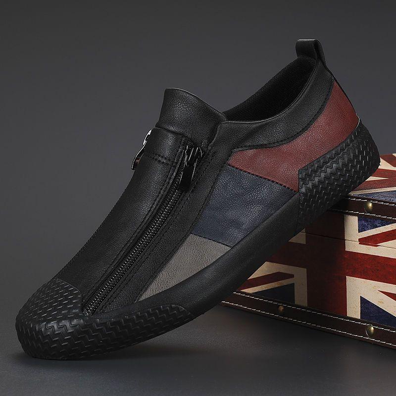 Italian Men'S Leather Flat Shoes