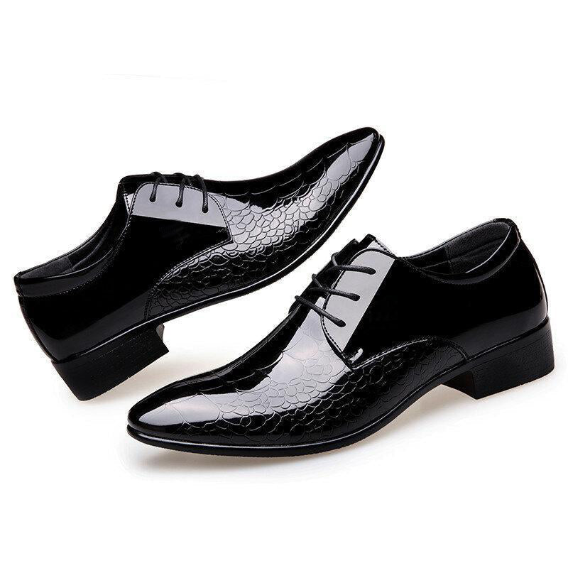 Men Business Microfiber Leather Non Slip Casual Formal Dress Shoes