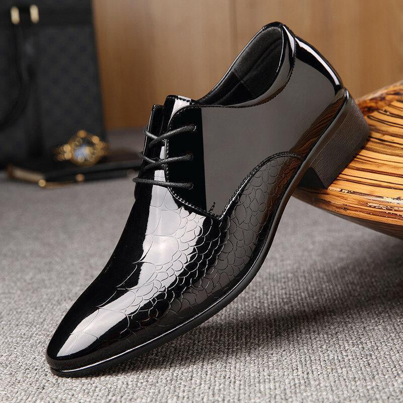 Men Business Microfiber Leather Non Slip Casual Formal Dress Shoes