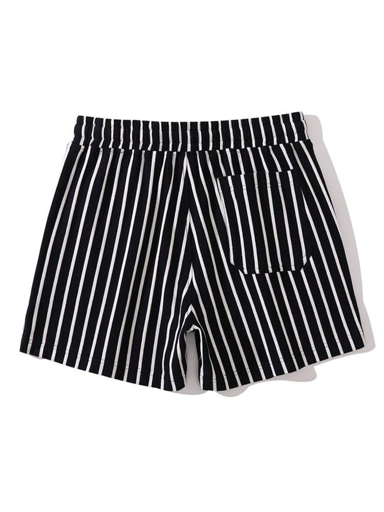 Cotton 3" Striped Drawstring Shorts