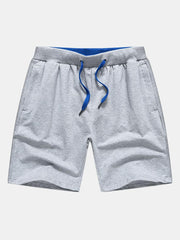 Contrast Elastic Waist Jersey Shorts