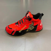 Unisex Handmade Tiger Embroidered Leather Shoes