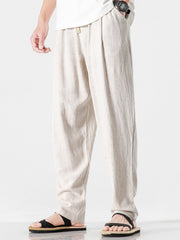 Linen Cotton Blend Pants