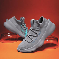 Men'S And Women'S Flying Knitted Breathable Light Jogging Shoes