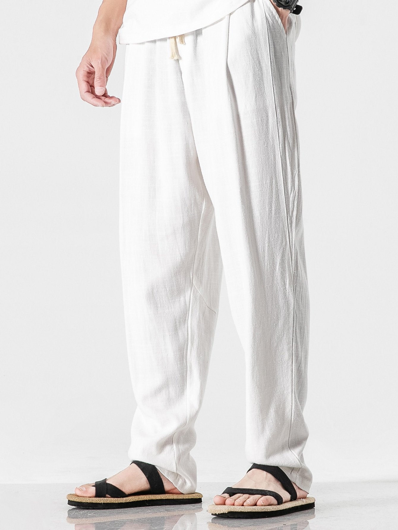 Linen Cotton Blend Pants