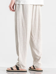 Linen Cotton Blend Pants