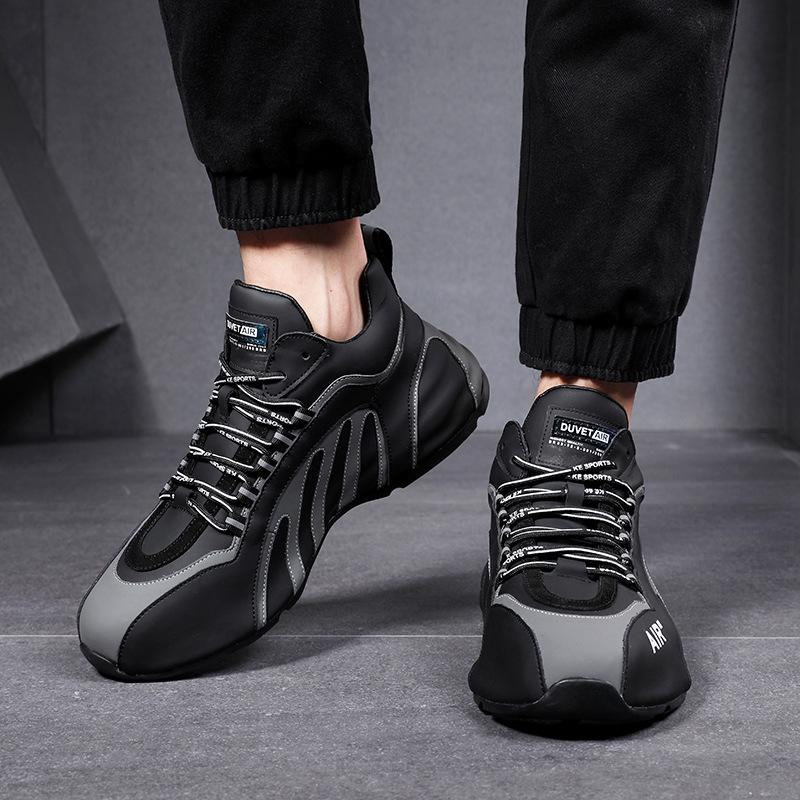 Classic Black&White Leather Sports Shoes