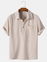 Solid Short Sleeve Basic Shirts