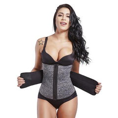 Flatten Tummy Grey Sticker Closure Plus Neoprene Waist Cincher Fat Burner