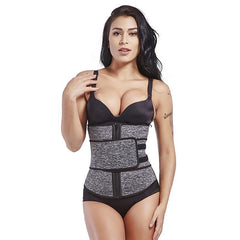 Flatten Tummy Grey Sticker Closure Plus Neoprene Waist Cincher Fat Burner