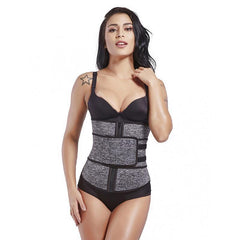 Flatten Tummy Grey Sticker Closure Plus Neoprene Waist Cincher Fat Burner