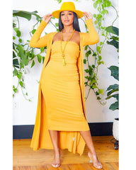 Bright Cardigan dress set