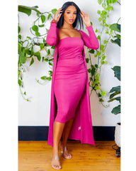 Bright Cardigan dress set