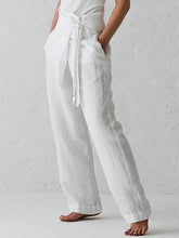 Solid High-Waist Pleated Trousers Casual Pants