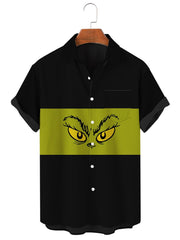 Simple Christmas element large short sleeve shirt