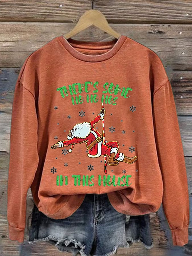 Christmas Ladies Casual Printed Long Sleeve Sweatshirt