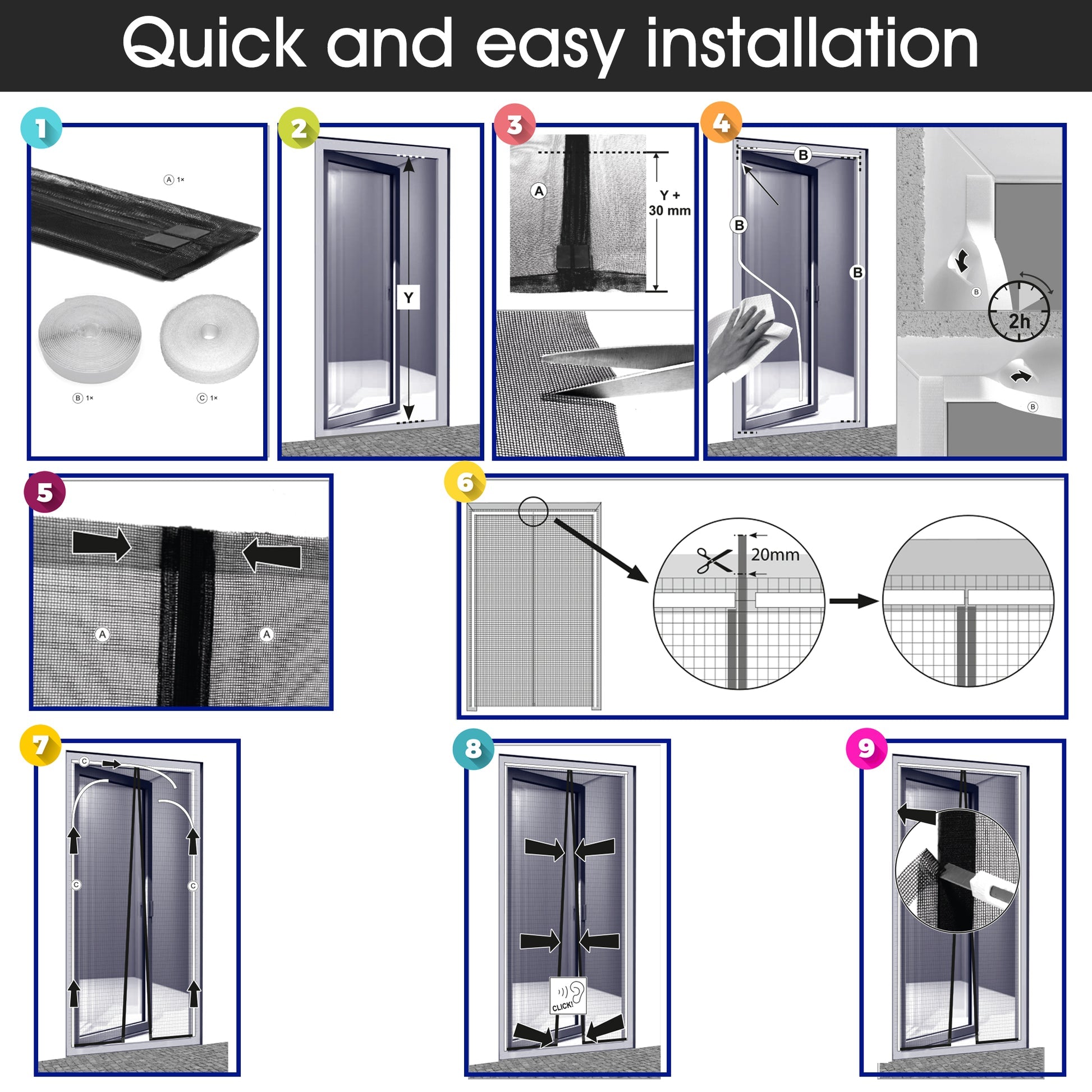MeshGuardâ„?- Magnetic mesh screen door