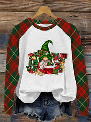 Christmas Gnome Joy Print Sweatshirt