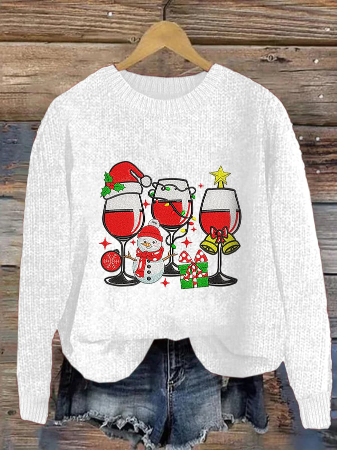 Christmas Print Crew Neck Sweatshirt