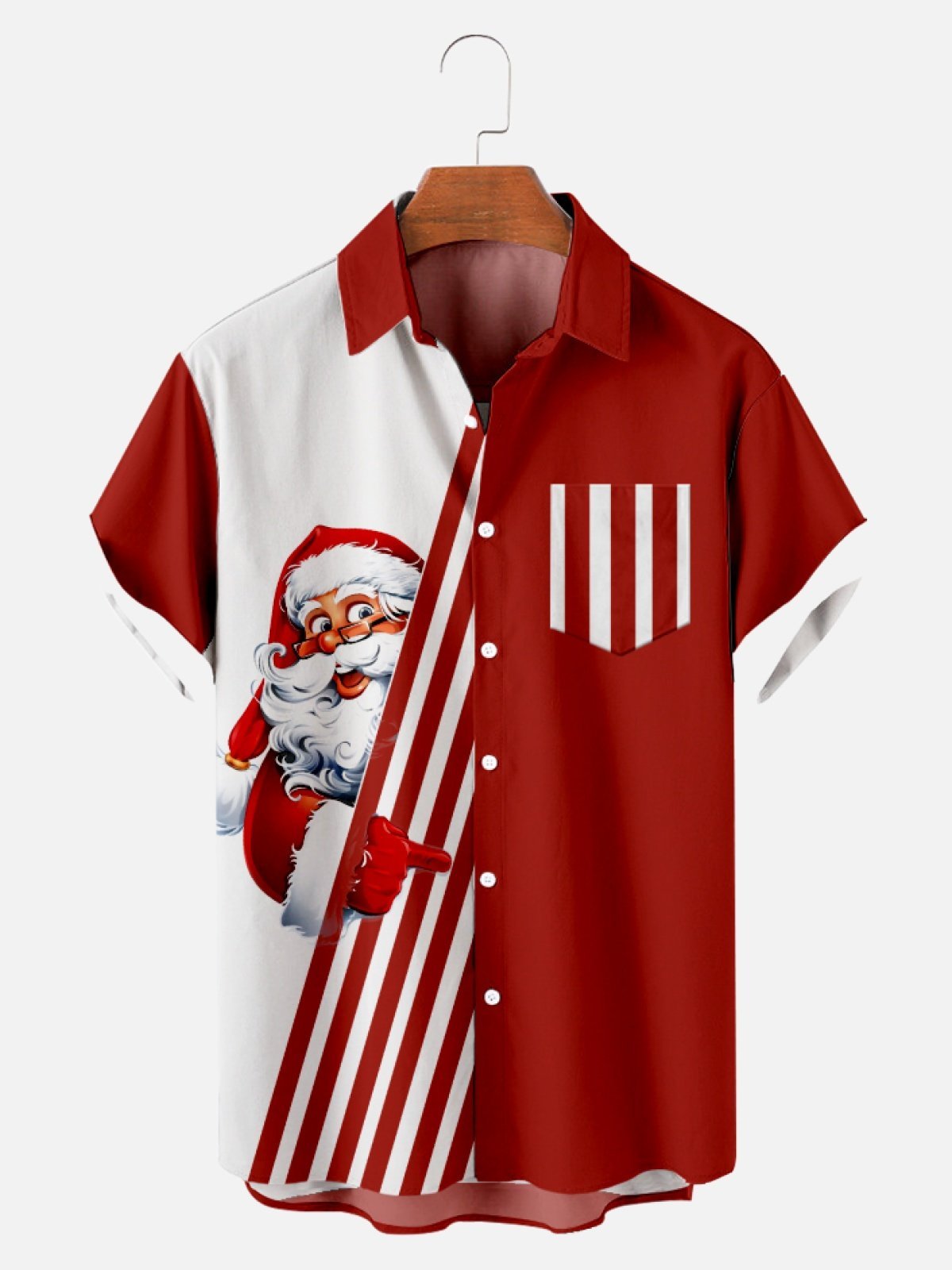 Simple Christmas element large short sleeve shirt
