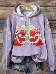 Lovely Christmas Pattern Art Print Casual Hoodie Sweatshirt