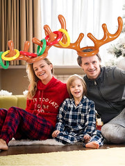 Christmas Thickened PVC Toy Inflatable Ring Interactive Game Antlers
