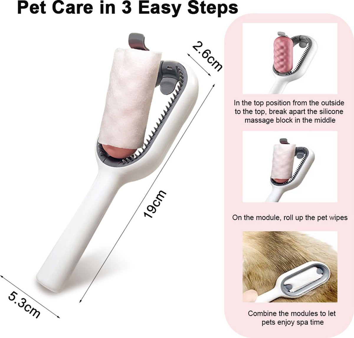 FastBrushâ„?Pro 3-in-1 cat brush
