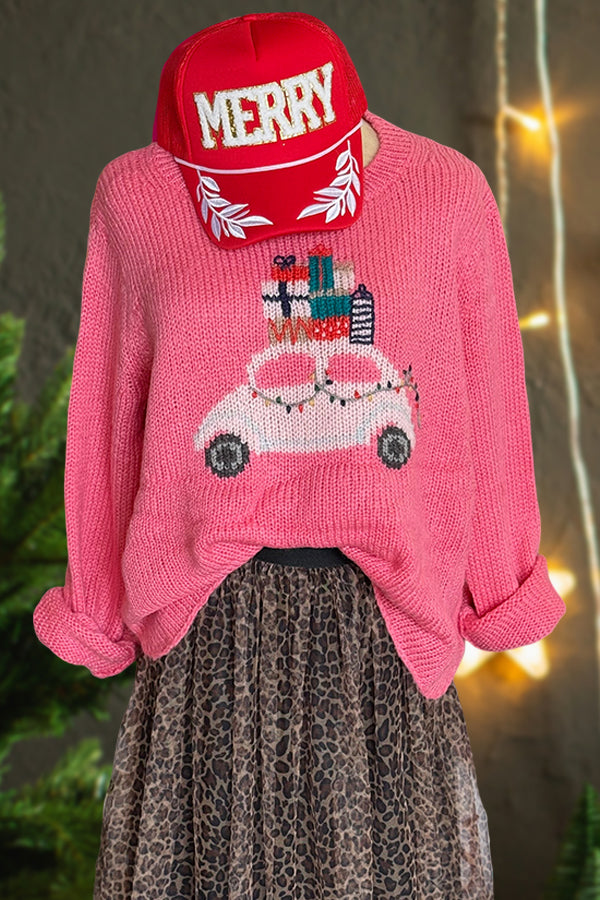 Vintage Bubble Gum Premium Knit Sweater