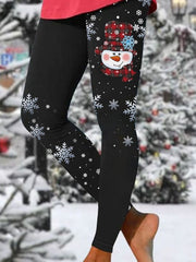 Christmas Snowflake Print Leggings