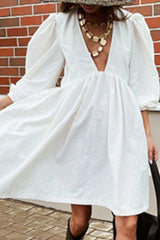 Fashion Sexy Solid Split Joint V Neck Princess Dresses