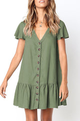 Fashion British Style Solid Patchwork V Neck Princess Dresses