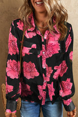 Floral Pleated Puff Sleeve Shirt